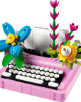 LEGO Typewriter with Flowers