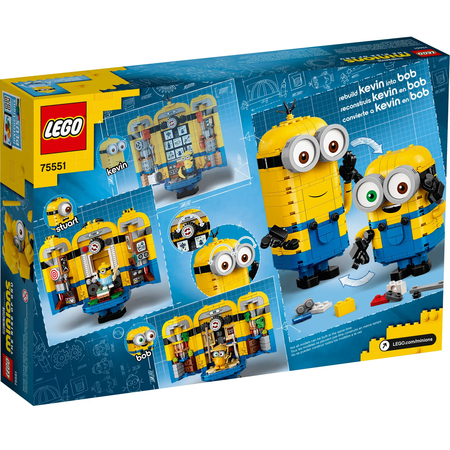 LEGO Brick-built Minions and their Lair